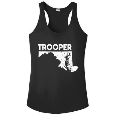 Maryland State Trooper State Police Ladies PosiCharge Competitor Racerback Tank