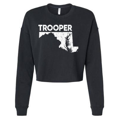 Maryland State Trooper State Police Cropped Pullover Crew