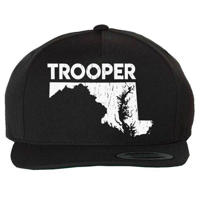 Maryland State Trooper State Police Wool Snapback Cap