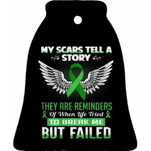 My Scars Tell A Story Kidney Disease Awareness Ceramic Bell Ornament