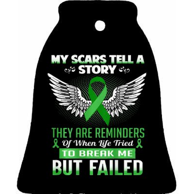 My Scars Tell A Story Kidney Disease Awareness Ceramic Bell Ornament