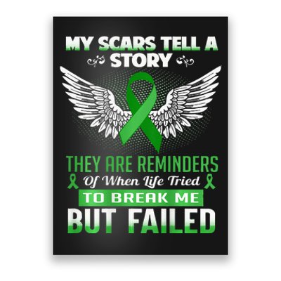 My Scars Tell A Story Kidney Disease Awareness Poster