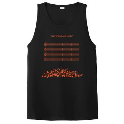 Music Sheet The Sound Of Silence Musical Notes Musician Gift PosiCharge Competitor Tank