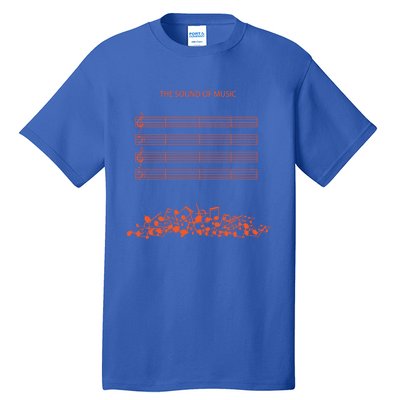 Music Sheet The Sound Of Silence Musical Notes Musician Gift Tall T-Shirt