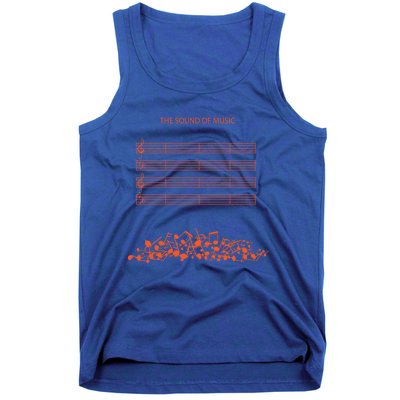 Music Sheet The Sound Of Silence Musical Notes Musician Gift Tank Top