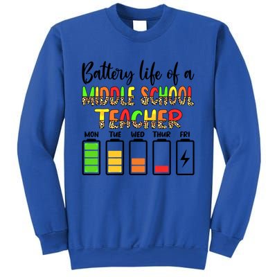 Middle School Teacher Battery Life Middle School Teachers Gift Sweatshirt