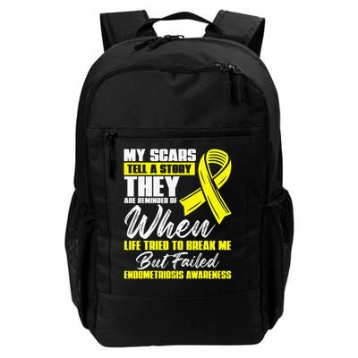 My Scars Tell A Story Endometriosis Awareness Courage Daily Commute Backpack