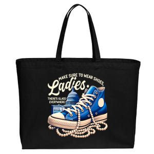 Make Sure To Wear Shoes Ladies Shoes Ladies Kamala Harris Cotton Canvas Jumbo Tote