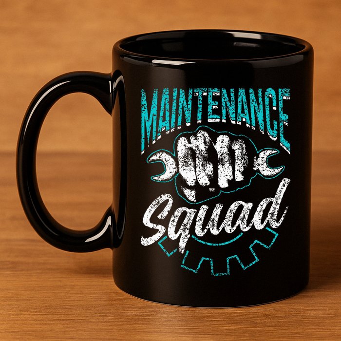 Maintenance Squad Technician Worker Maintenance Man 11oz C Handle Ceramic Mug