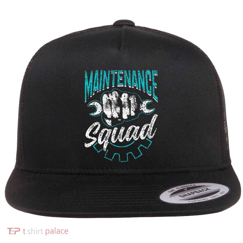Maintenance Squad Technician Worker Maintenance Man Flatbill Hat