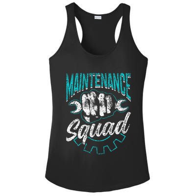 Maintenance Squad Technician Worker Maintenance Man Ladies PosiCharge Competitor Racerback Tank