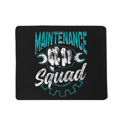 Maintenance Squad Technician Worker Maintenance Man Mousepad