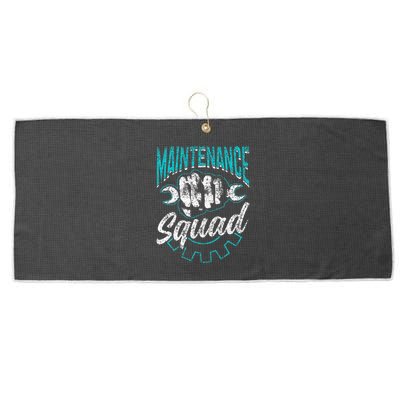 Maintenance Squad Technician Worker Maintenance Man Large Microfiber Waffle Golf Towel