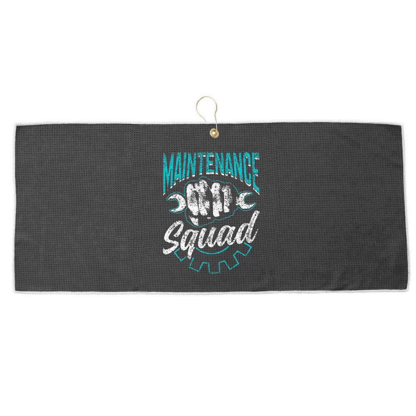 Maintenance Squad Technician Worker Maintenance Man Large Microfiber Waffle Golf Towel