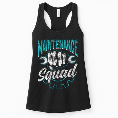 Maintenance Squad Technician Worker Maintenance Man Womens Tank Top
