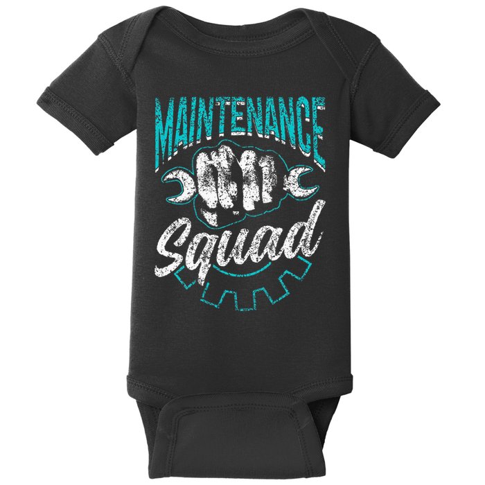 Maintenance Squad Technician Worker Maintenance Man Baby Bodysuit