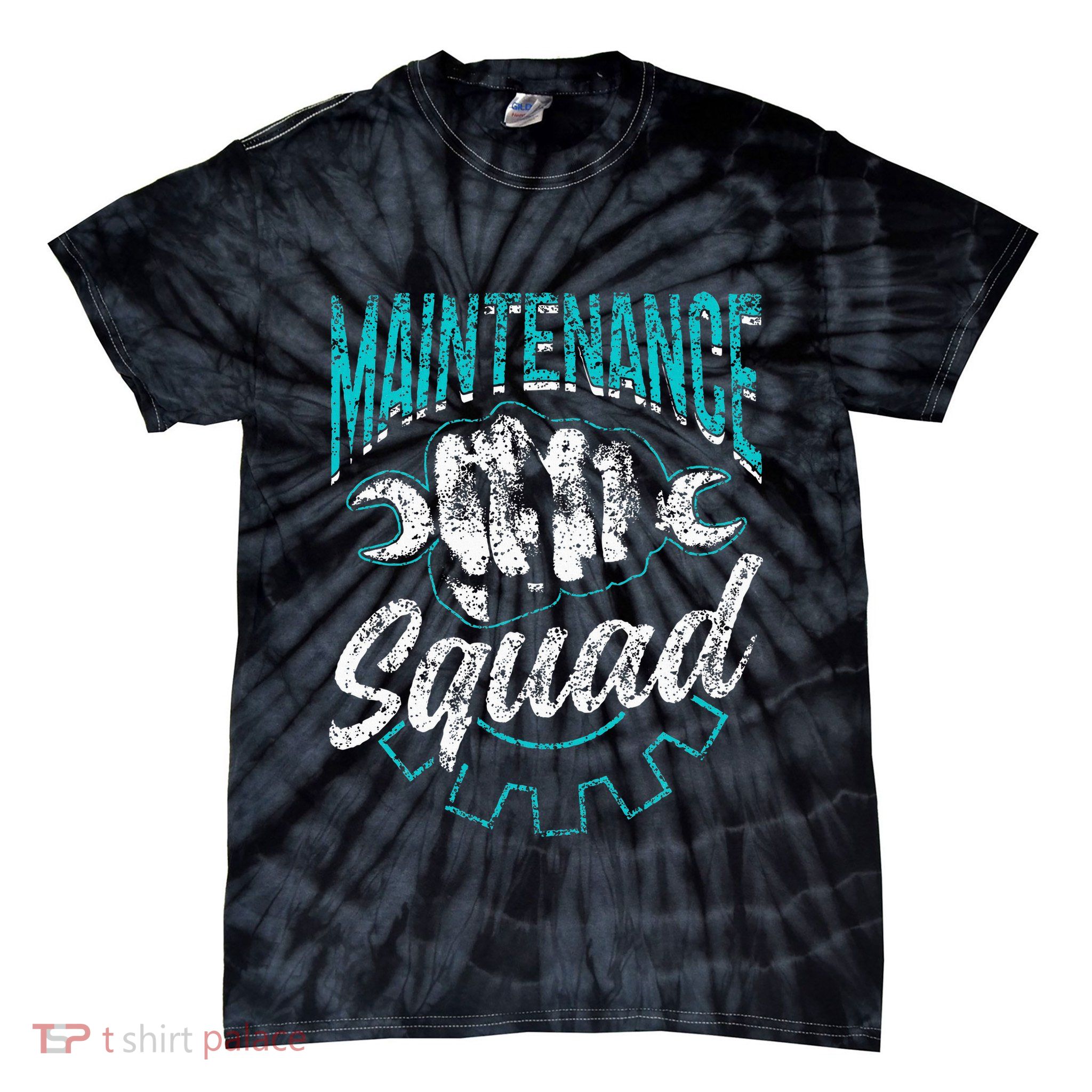 Maintenance Squad Technician Worker Maintenance Man Tie-Dye T-Shirt