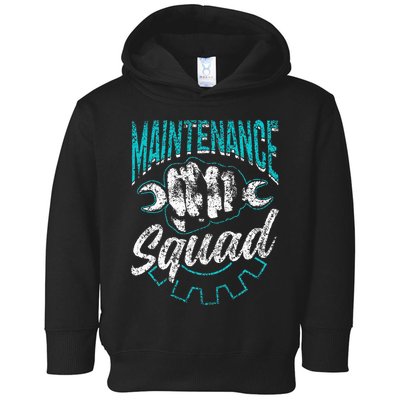Maintenance Squad Technician Worker Maintenance Man Toddler Hoodie