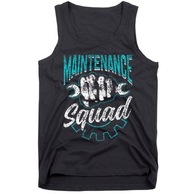 Maintenance Squad Technician Worker Maintenance Man Tank Top