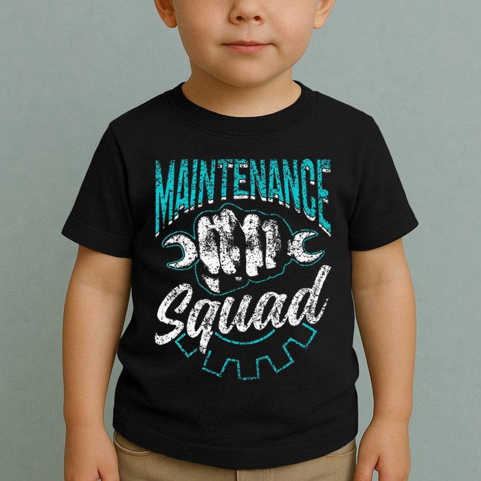 Maintenance Squad Technician Worker Maintenance Man Toddler T-Shirt