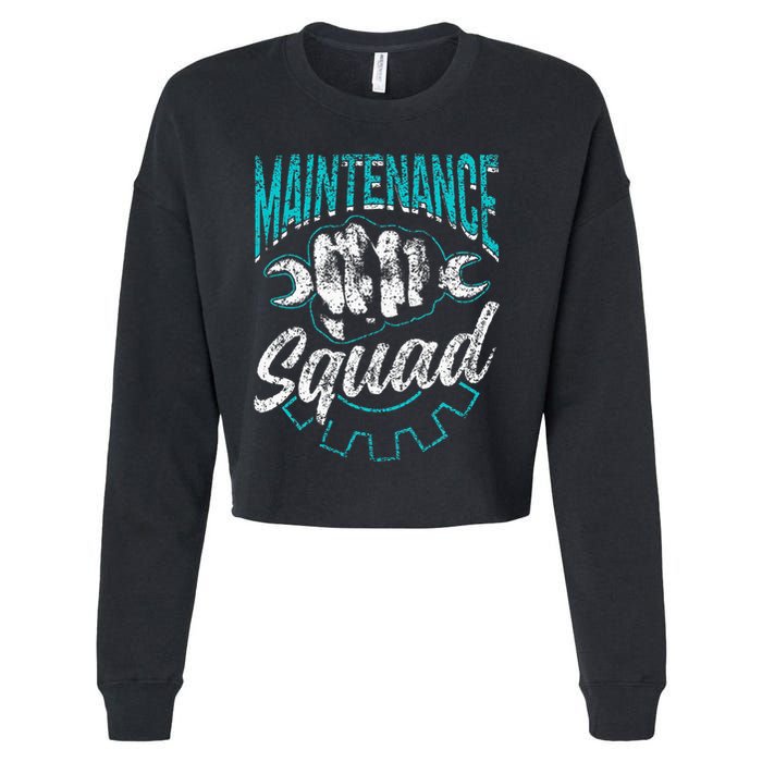 Maintenance Squad Technician Worker Maintenance Man Cropped Pullover Crew