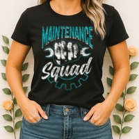 Maintenance Squad Technician Worker Maintenance Man Womens T-Shirt