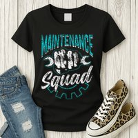Maintenance Squad Technician Worker Maintenance Man Womens T-Shirt