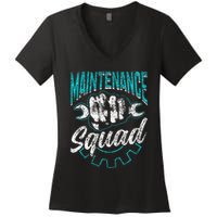 Maintenance Squad Technician Worker Maintenance Man Women's V-Neck T-Shirt