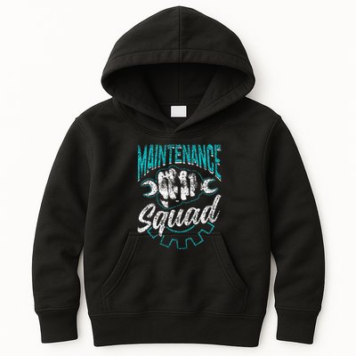 Maintenance Squad Technician Worker Maintenance Man Kids Hoodie