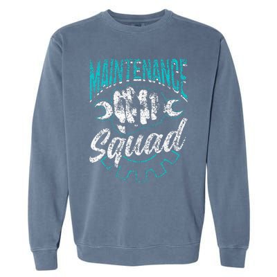 Maintenance Squad Technician Worker Maintenance Man Garment-Dyed Sweatshirt