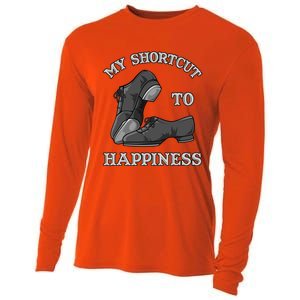 My Shortcut To Happiness Is Tap Dance Shoes For Tap Dancing Gift Cooling Performance Long Sleeve Crew