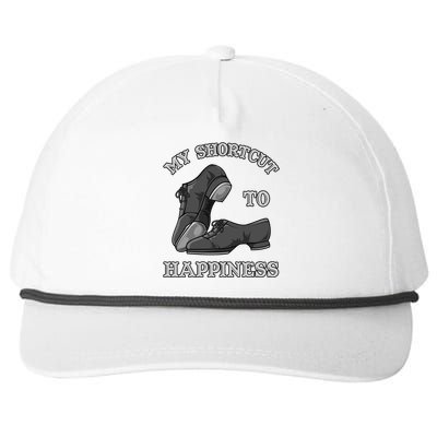 My Shortcut To Happiness Is Tap Dance Shoes For Tap Dancing Gift Snapback Five-Panel Rope Hat