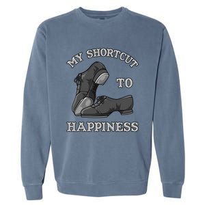 My Shortcut To Happiness Is Tap Dance Shoes For Tap Dancing Gift Garment-Dyed Sweatshirt