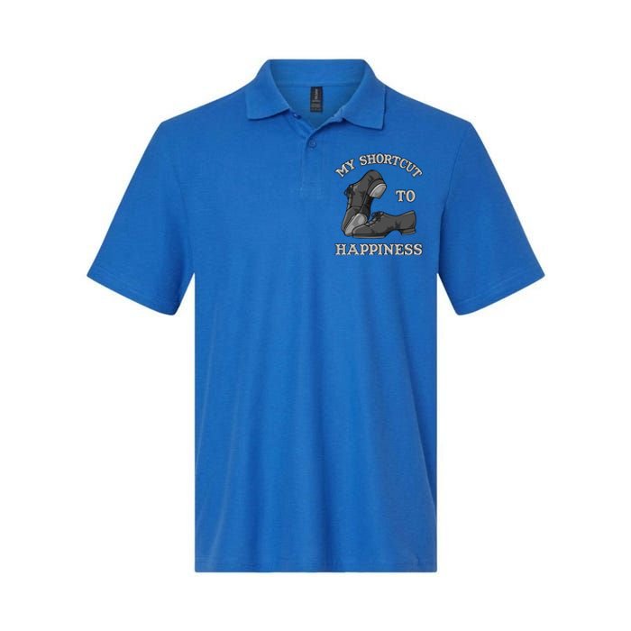 My Shortcut To Happiness Is Tap Dance Shoes For Tap Dancing Gift Softstyle Adult Sport Polo