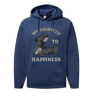 My Shortcut To Happiness Is Tap Dance Shoes For Tap Dancing Gift Performance Fleece Hoodie