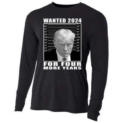 Mug Shot Trump Wanted 2024 For Four More Years Cooling Performance Long Sleeve Crew