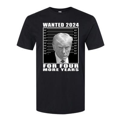 Mug Shot Trump Wanted 2024 For Four More Years Softstyle CVC T-Shirt