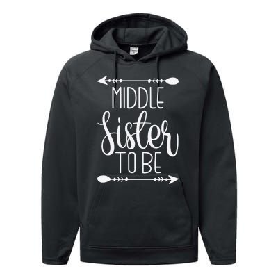 Middle Sister To Be Performance Fleece Hoodie