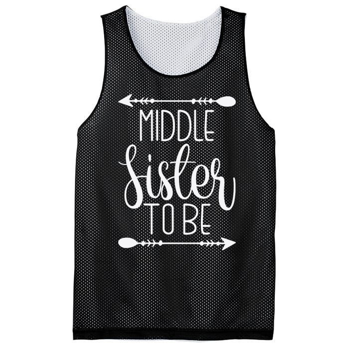 Middle Sister To Be Mesh Reversible Basketball Jersey Tank