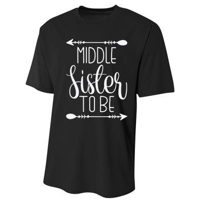 Middle Sister To Be Performance Sprint T-Shirt