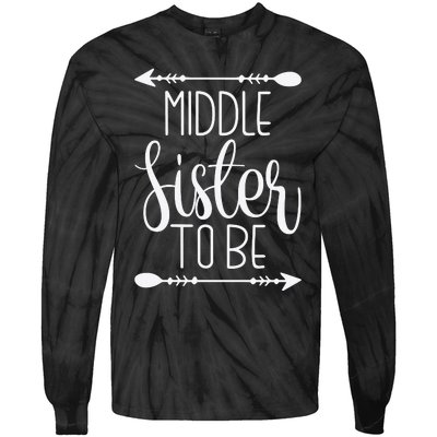 Middle Sister To Be Tie-Dye Long Sleeve Shirt