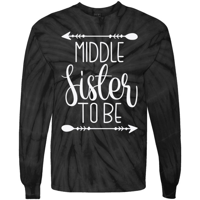 Middle Sister To Be Tie-Dye Long Sleeve Shirt