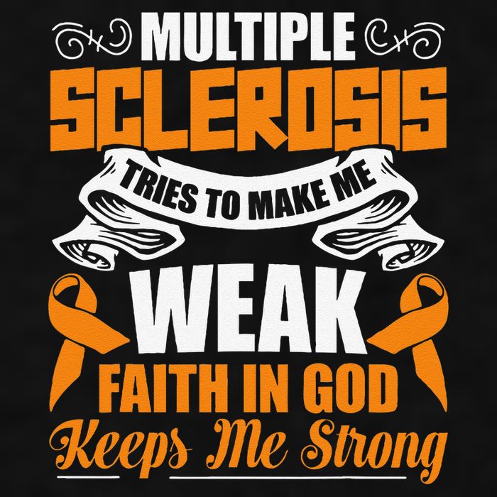 Multiple Sclerosis Tries To Make Me Weak Faith In God Ladies PosiCharge Tri-Blend Wicking Tank