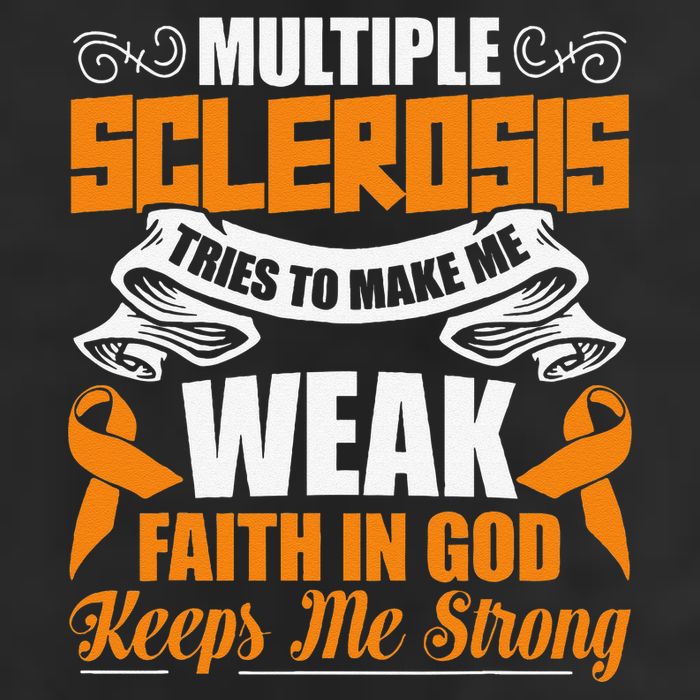 Multiple Sclerosis Tries To Make Me Weak Faith In God 7 Panel Mesh Trucker Snapback Hat