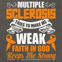 Multiple Sclerosis Tries To Make Me Weak Faith In God Cotton Canvas Backpack