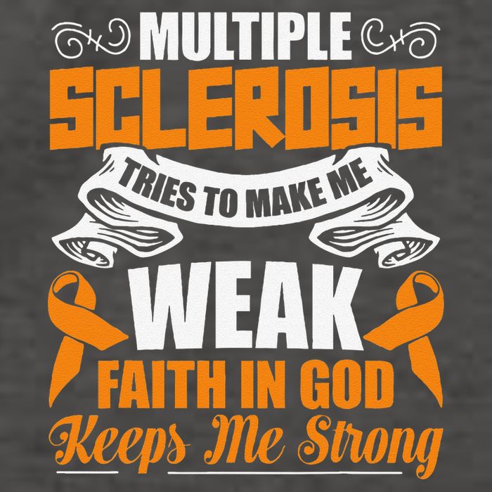 Multiple Sclerosis Tries To Make Me Weak Faith In God Vector Backpack