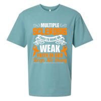 Multiple Sclerosis Tries To Make Me Weak Faith In God Sueded Cloud Jersey T-Shirt