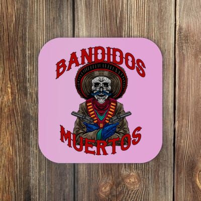 Mexican Skull Tequila Bandito Cool Skeleton Charro Gift Idea Coaster