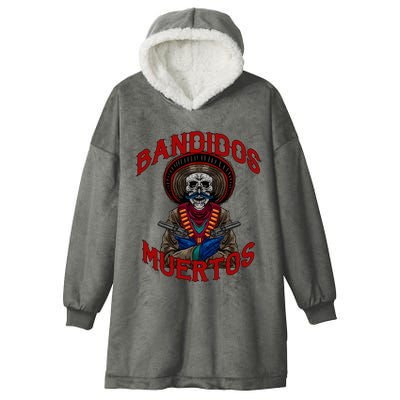 Mexican Skull Tequila Bandito Cool Skeleton Charro Gift Idea Hooded Wearable Blanket