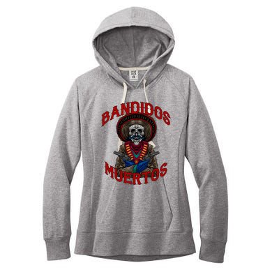 Mexican Skull Tequila Bandito Cool Skeleton Charro Gift Idea Women's Fleece Hoodie